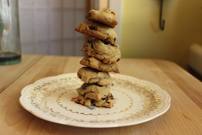 chocolate chip cookie cairn